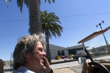 <p>FILE - Bill Fink, Morgan guru in the Bay Area talks to a customer as he cruises around San Francisco.</p>